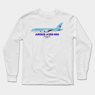 Airbus A380-800 - Korean Air Long Sleeve T-Shirt